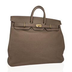 Hermes HAC 50 Birkin Bag Etoupe Togo Leather Brass Hardware