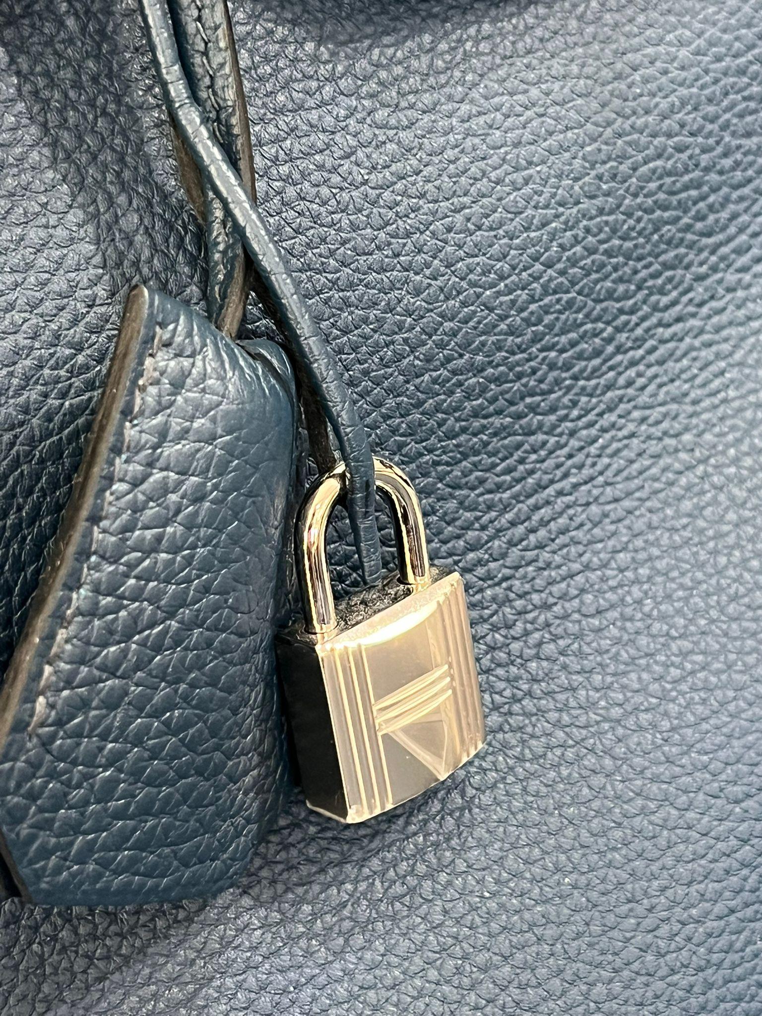 Hermes Birkin 50 Edizione Limitata Strada Infinita Bleu De Prusse Hardware Palladium in vendita 8