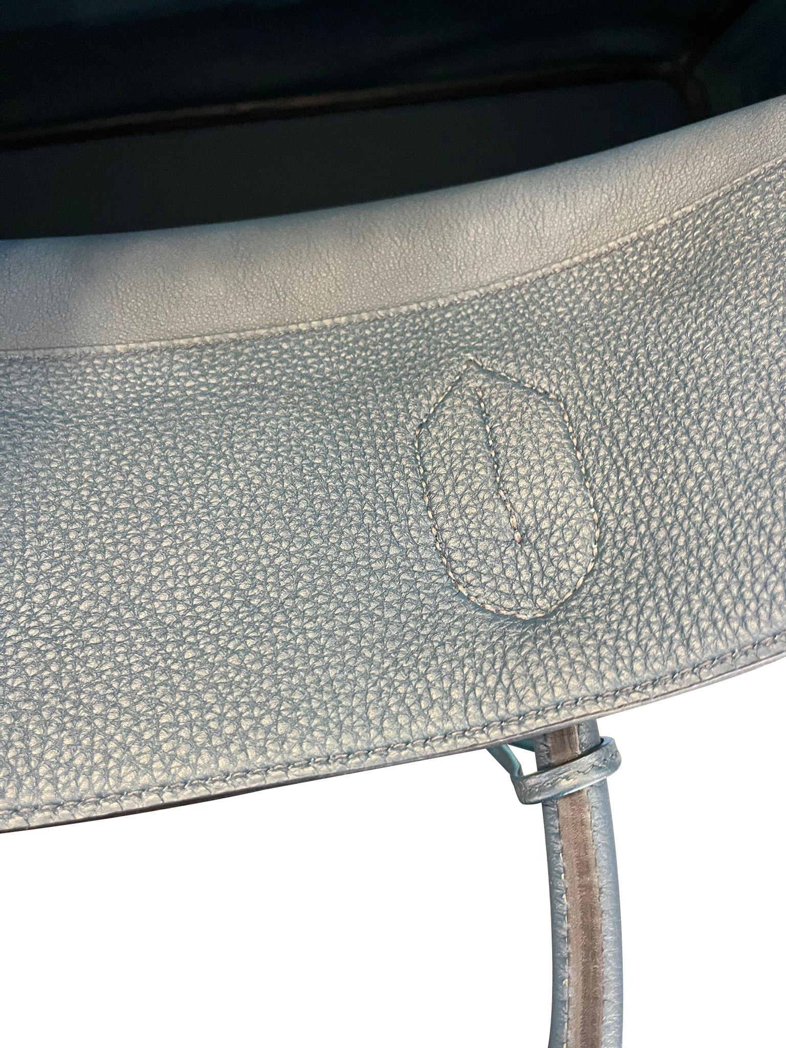 Hermes Birkin 50 Edizione Limitata Strada Infinita Bleu De Prusse Hardware Palladium in vendita 9