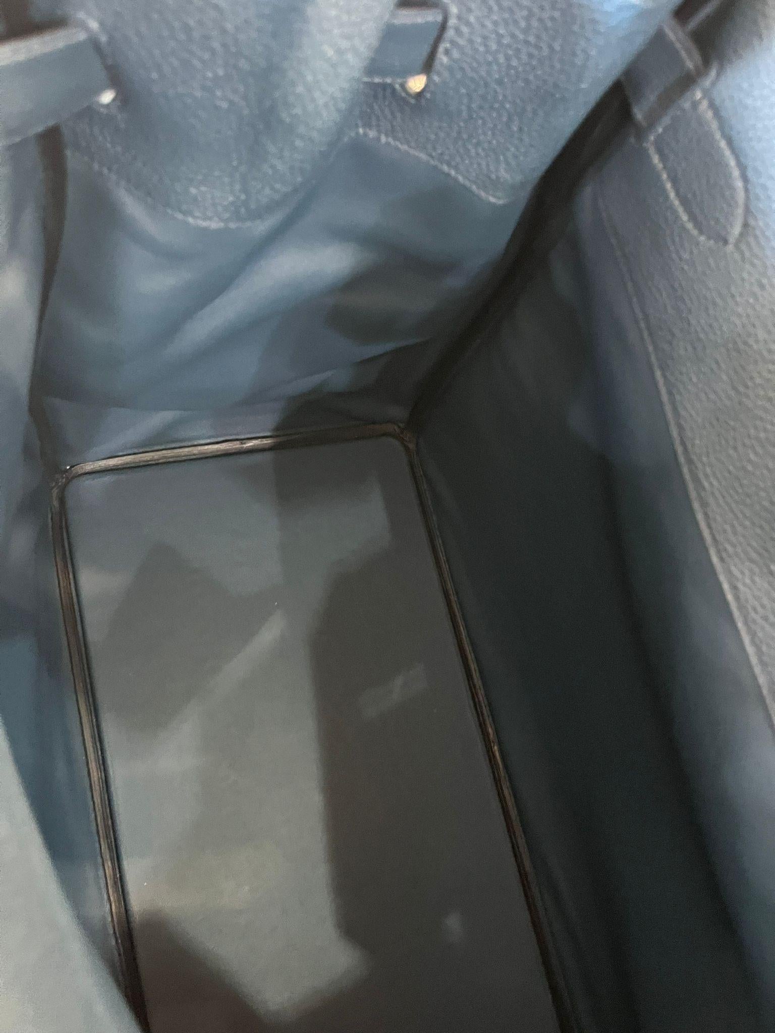 Hermes Birkin 50 Edizione Limitata Strada Infinita Bleu De Prusse Hardware Palladium in vendita 12