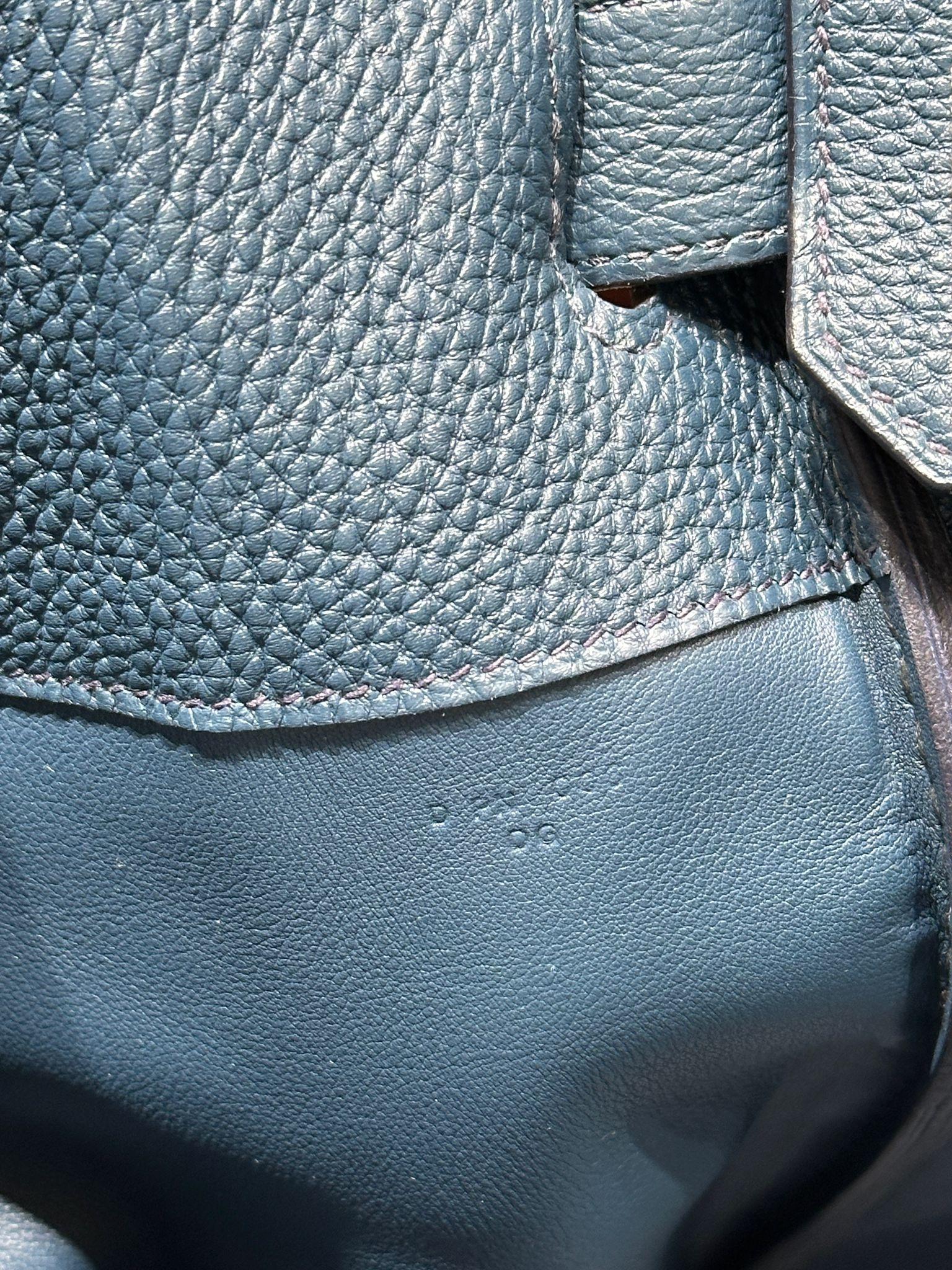 Hermes Birkin 50 Edizione Limitata Strada Infinita Bleu De Prusse Hardware Palladium in vendita 13