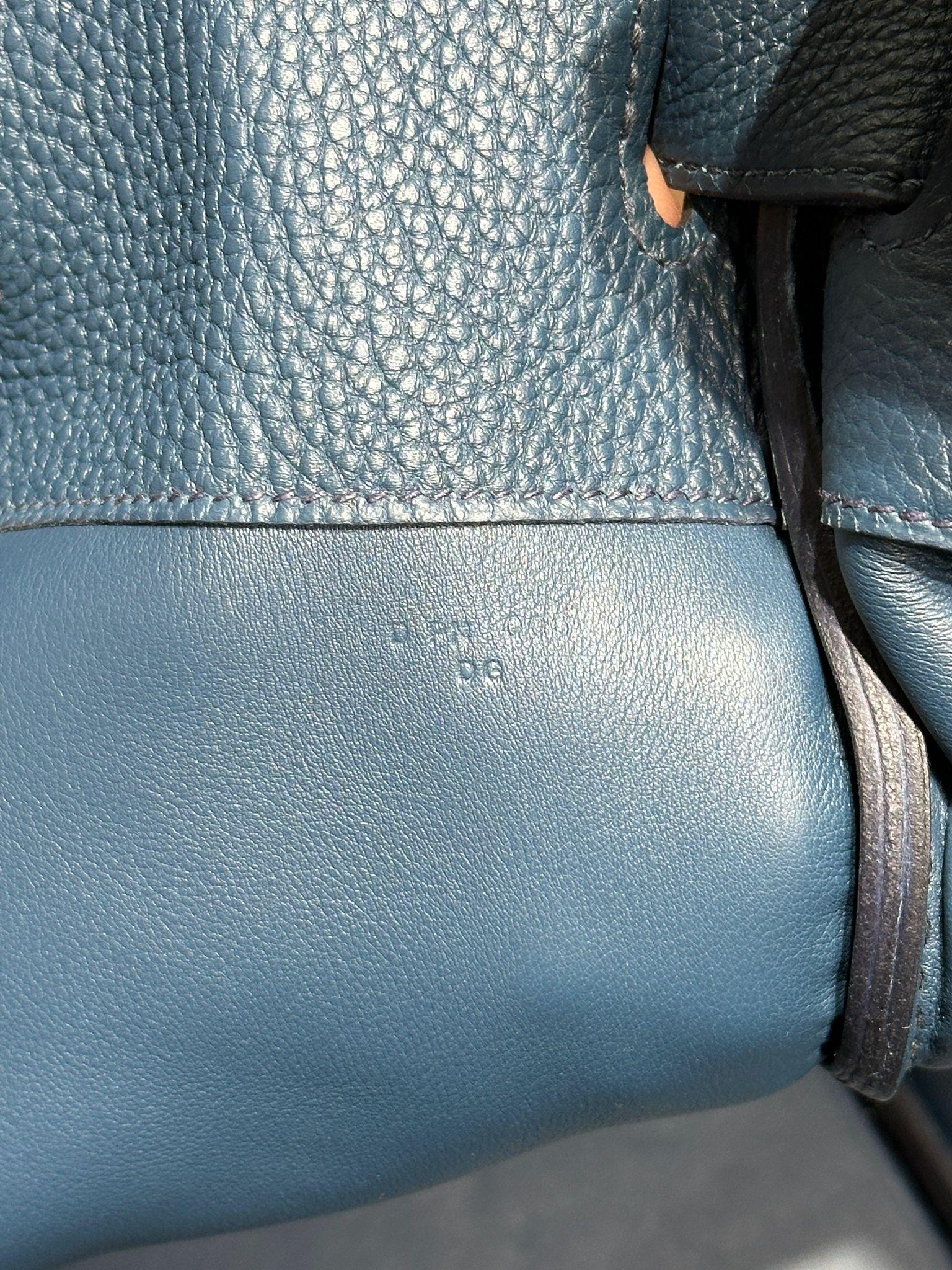 Hermes Birkin 50 Edizione Limitata Strada Infinita Bleu De Prusse Hardware Palladium in vendita 14