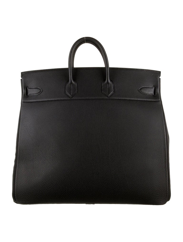 Hermes Birkin 50 NEW Black Leather Men's Travel Carryall Top Handle ...