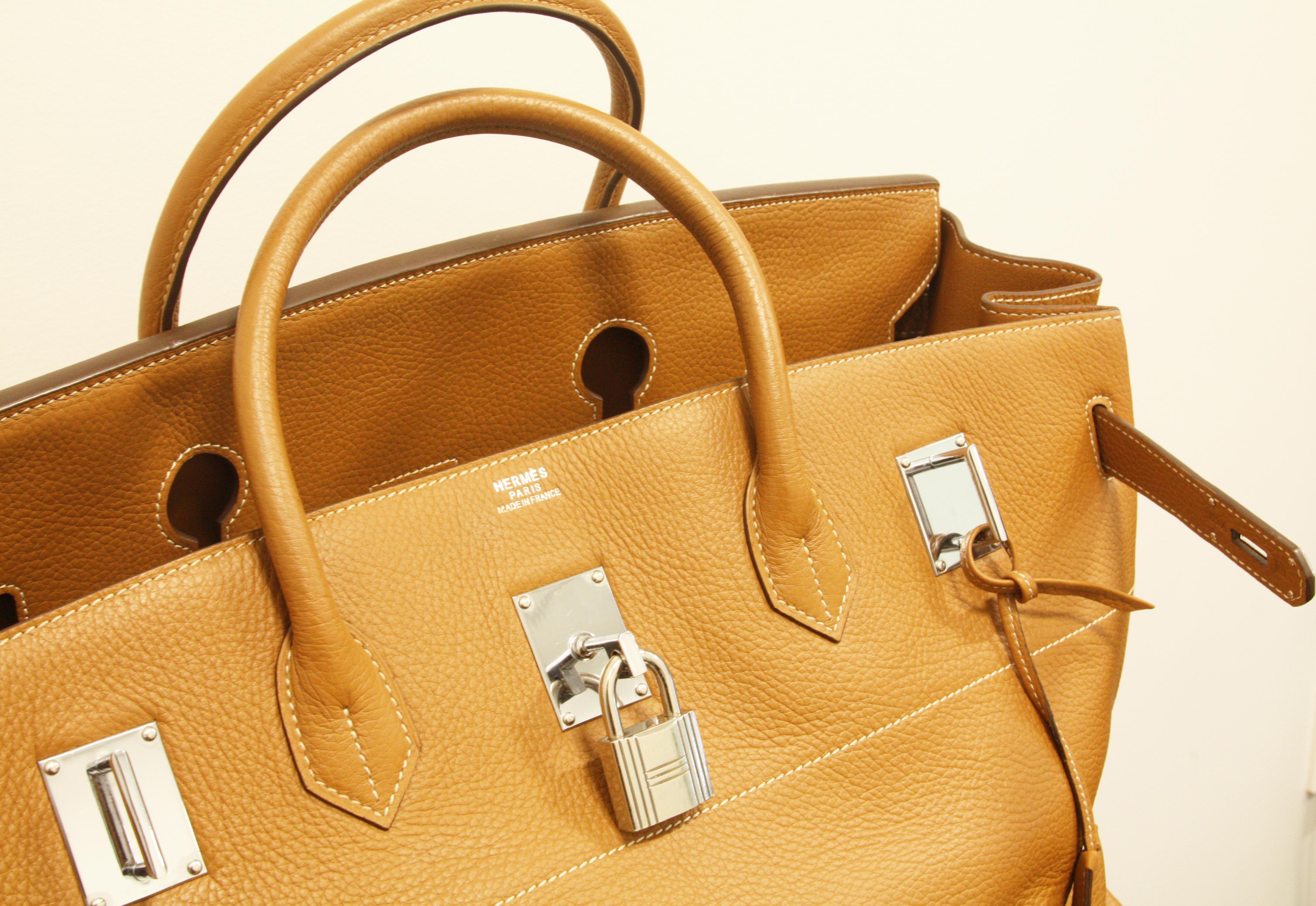 Hermès Birkin 50cm Brown Togo Leather Tote In Excellent Condition For Sale In New York, NY