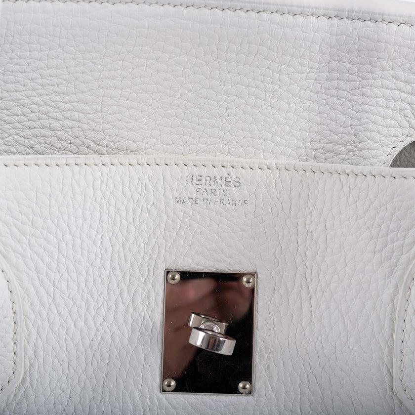 Hermès Birkin 55 White Togo Palladium Hardware Travel Bag For Sale 6