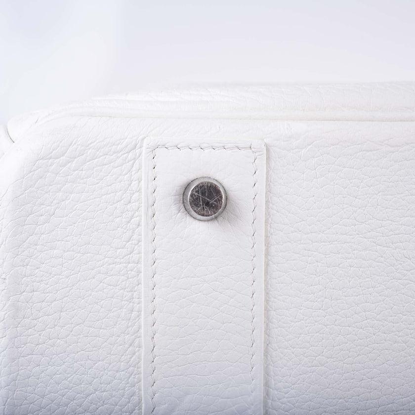 Women's Hermès Birkin 55 White Togo Palladium Hardware Travel Bag For Sale