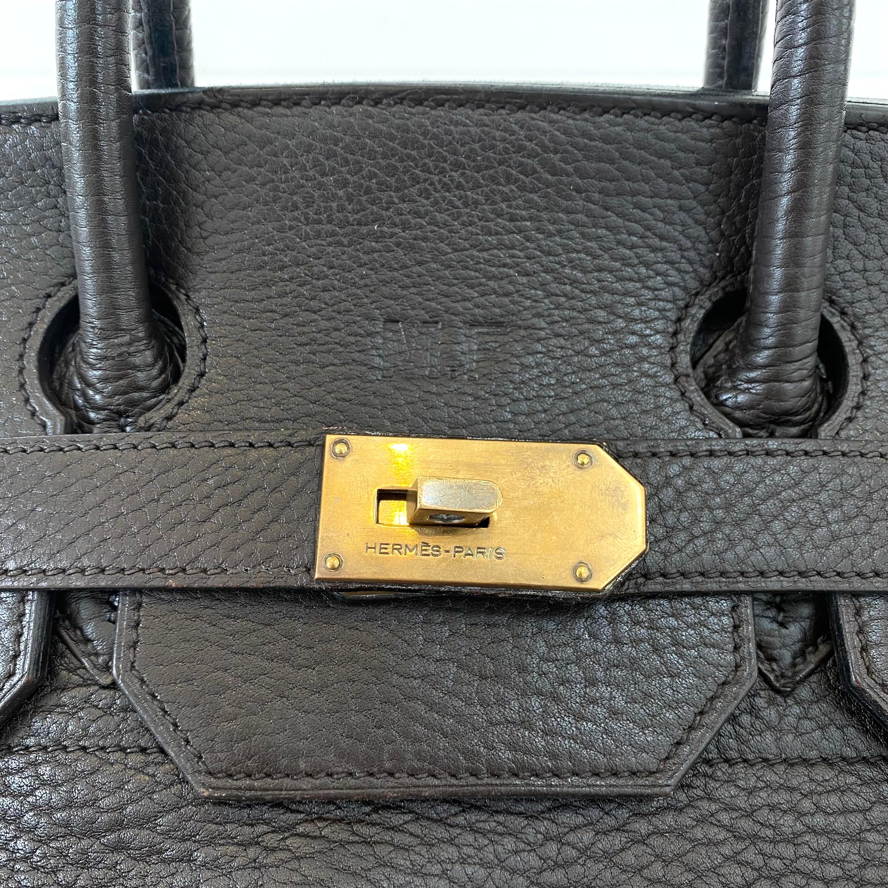Brass Hermes Birkin 55cm HAC, 1990s France