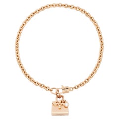 Used Hermes Birkin Amulette Diamond Bracelet in 18K Rose Gold