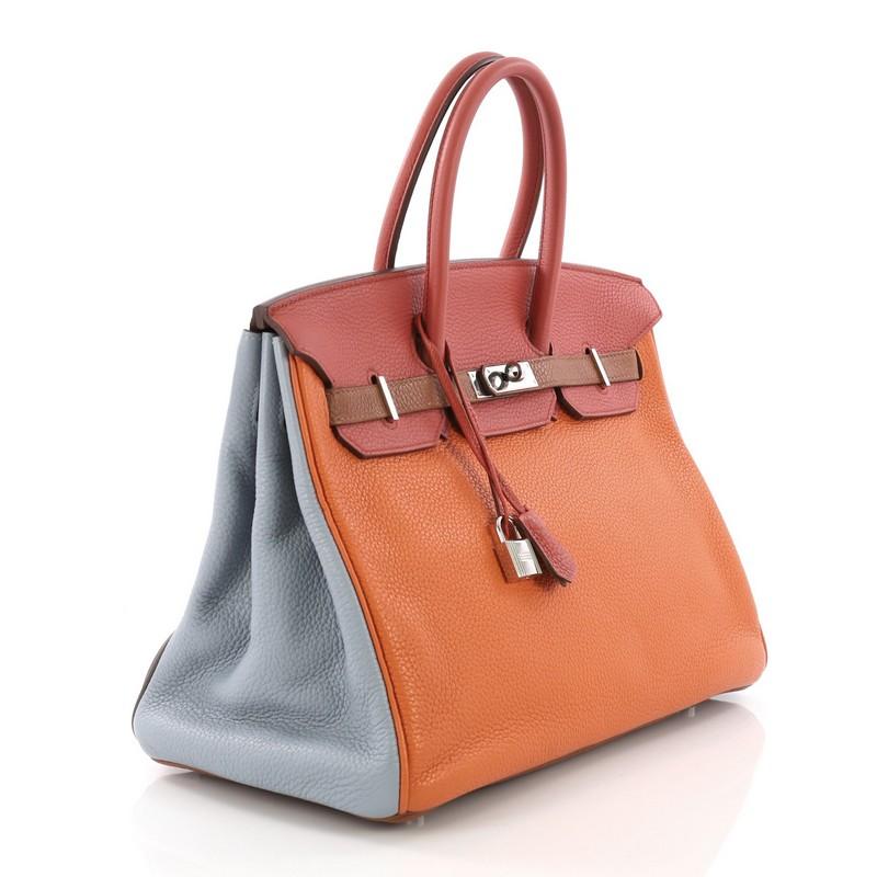 Hermes Birkin Arlequin 35 (Orange)