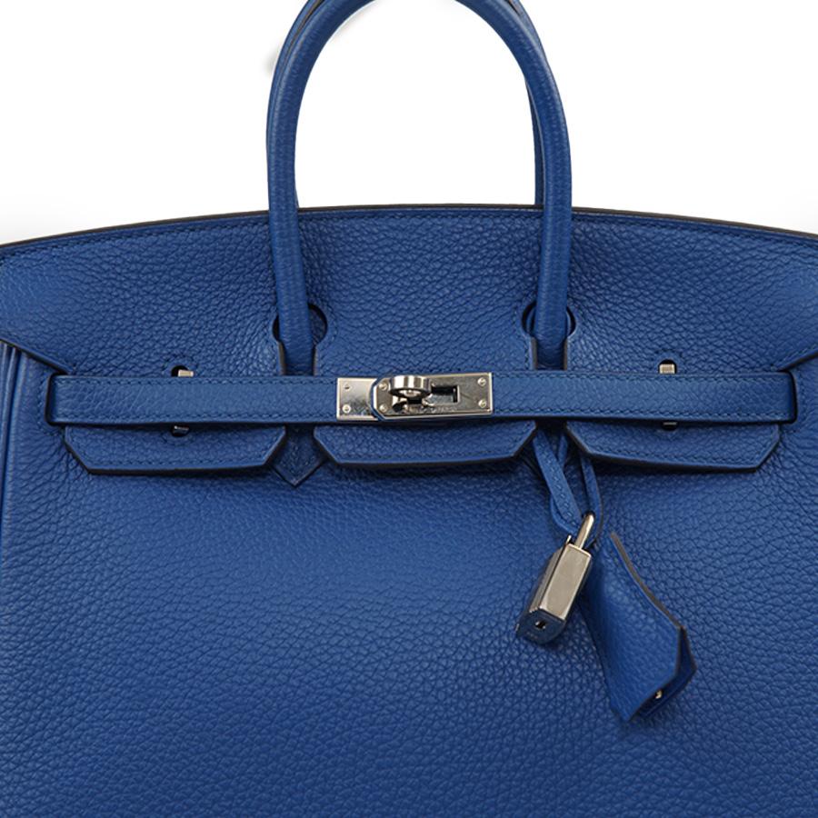 HERMES Birkin Bag  25 Togo Royal Blue In Excellent Condition In Paris, FR