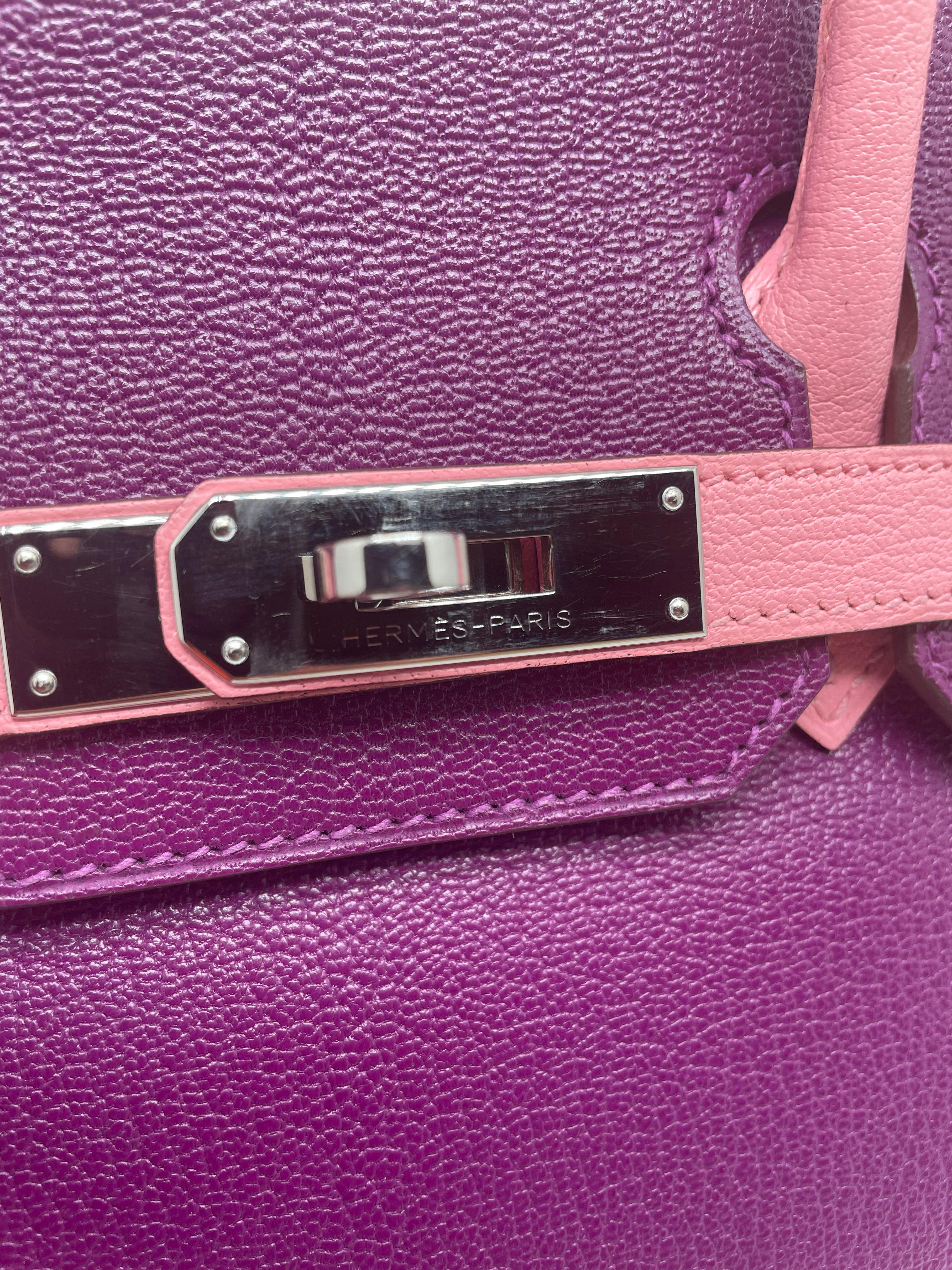 Hermes Birkin Bag 30 HSS Bi Color Special Order Chevre Mysore Leather en vente 2