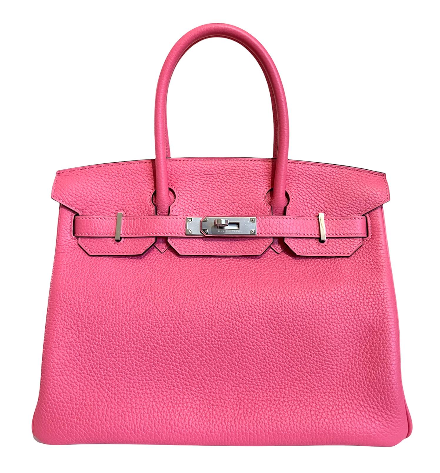 Stunning and Rare New Hermes Birkin 30 Rose Azalee Palladium Hardware. 2020 Y Stamp, includes all accessories and Box. 

Shop with Confidence From Lux Addicts. Authenticity Guaranteed! 
