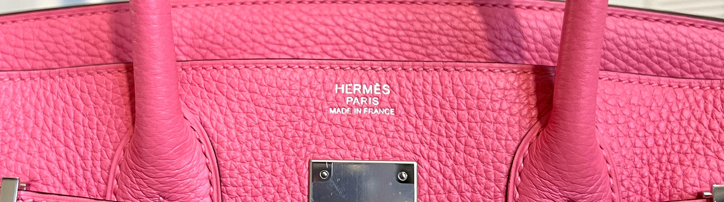 Hermès Birkin Bag 30 Rose Azalee Azalea Pink Leather Palladium Hardware 2020 2
