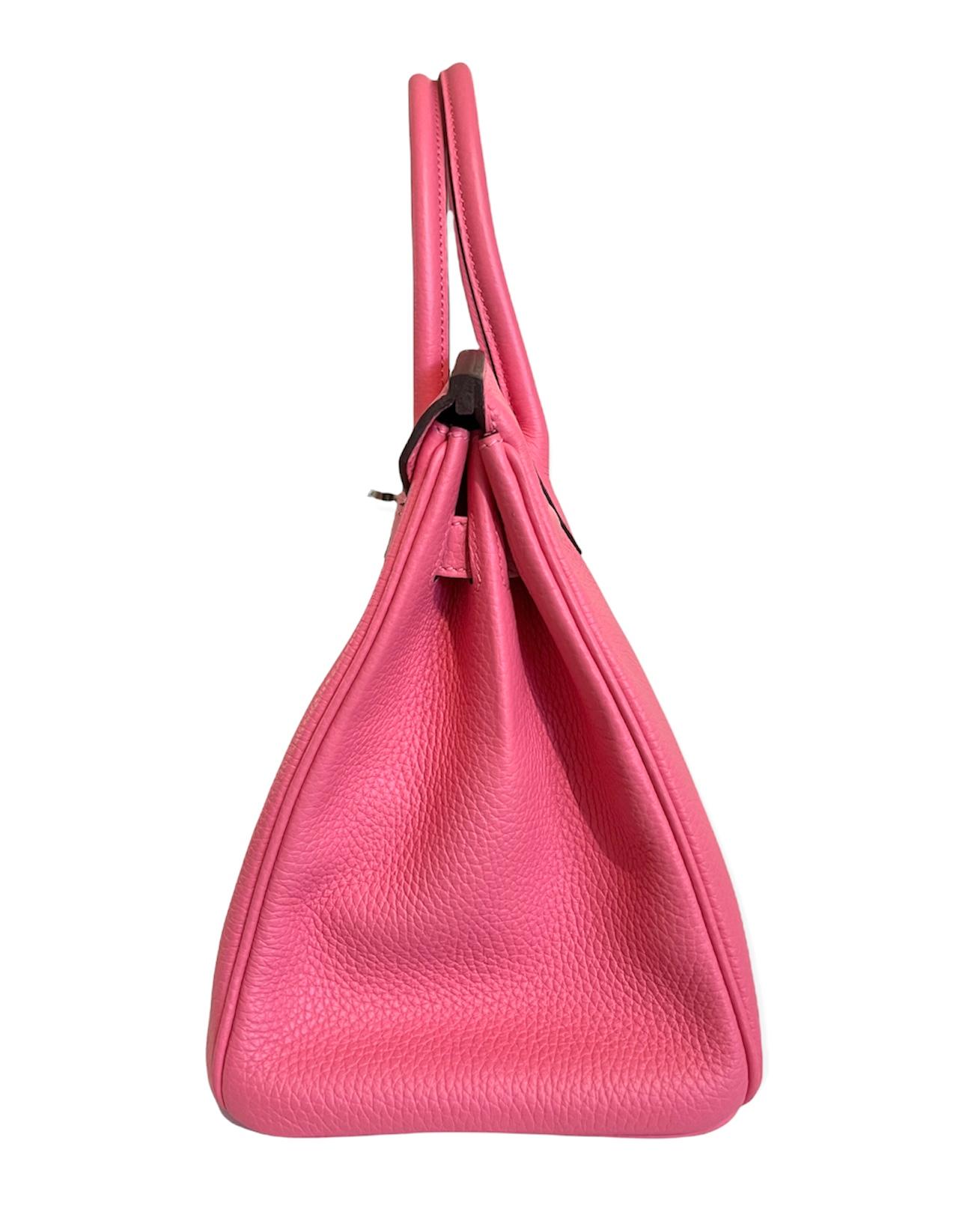 Hermès Birkin Bag 30 Rose Azalee Azalea Pink Leather Palladium Hardware 2020 4