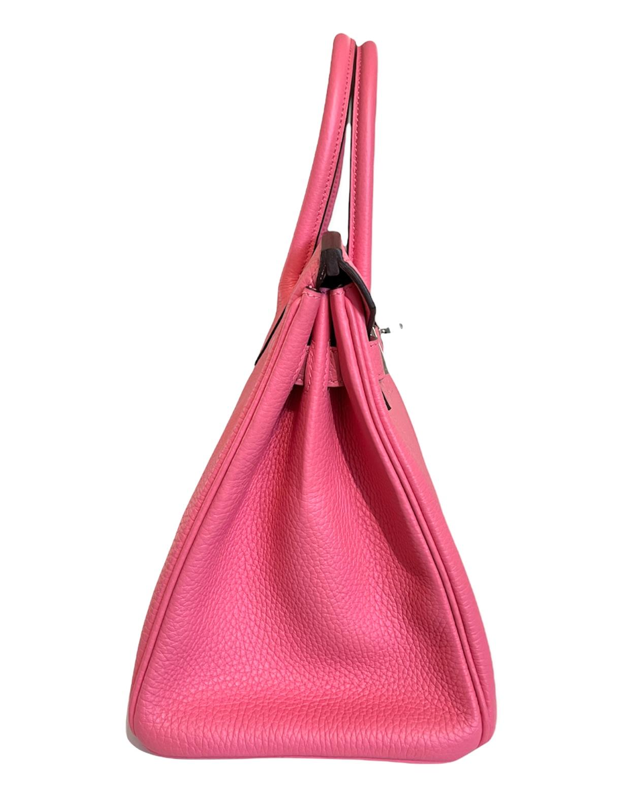 Hermès Birkin Bag 30 Rose Azalee Azalea Pink Leather Palladium Hardware 2020 5