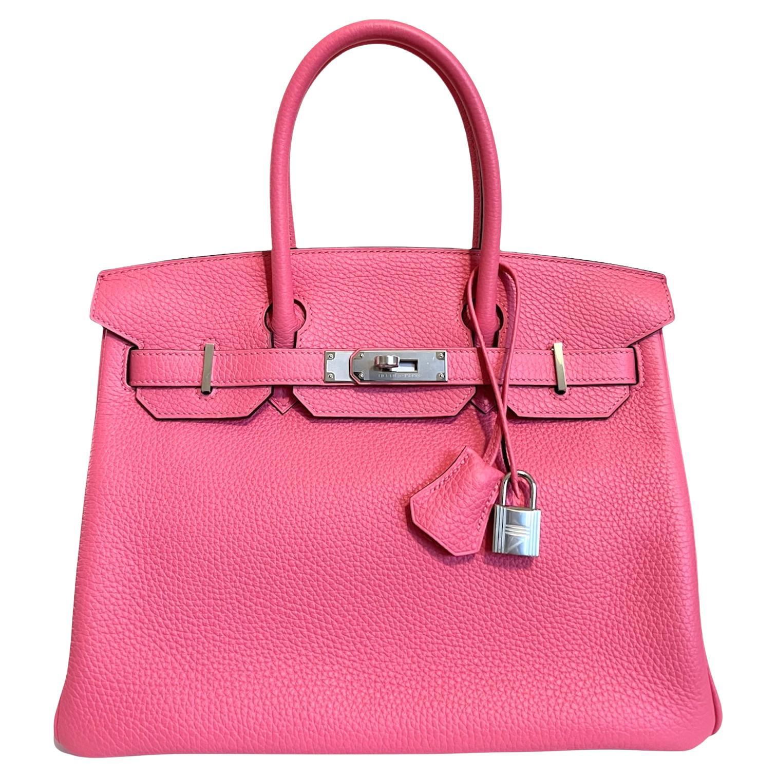 Hermès Birkin Bag 30 Rose Azalee Azalea Pink Leather Palladium Hardware 2020