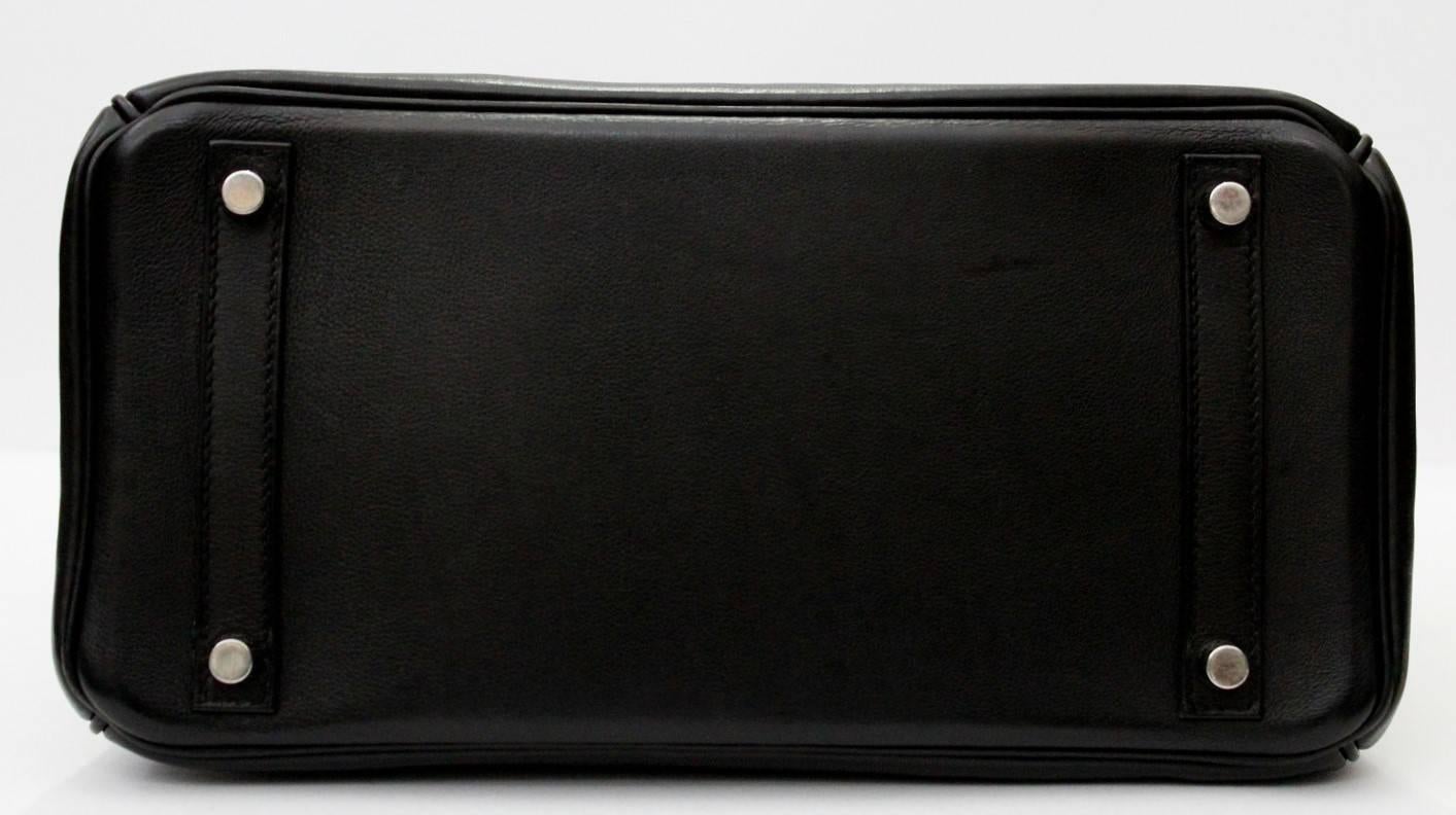 Hermes Birkin Bag 30cm Black Swift Leather 2010 In Excellent Condition In Torre Del Greco, IT