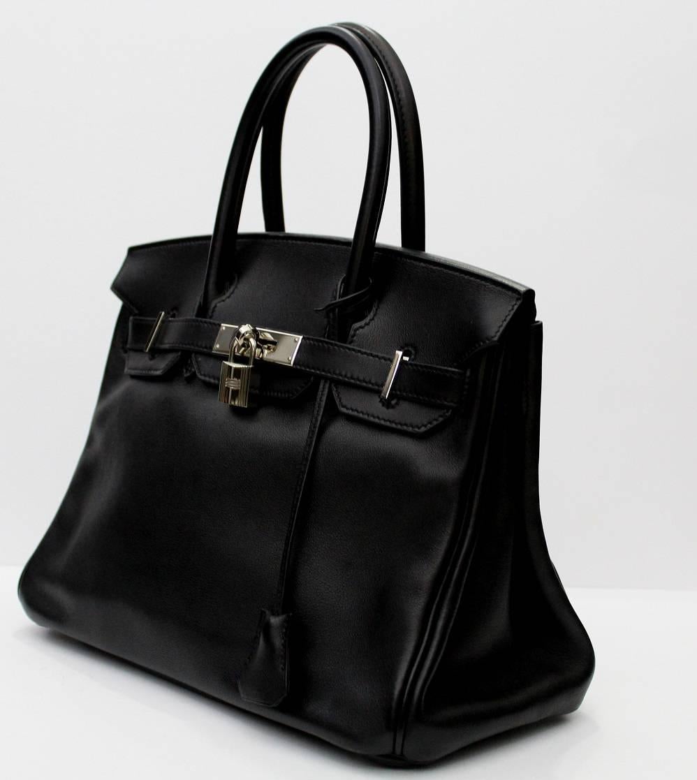 Hermes Birkin Bag 30cm Black Swift Leather 2010 1