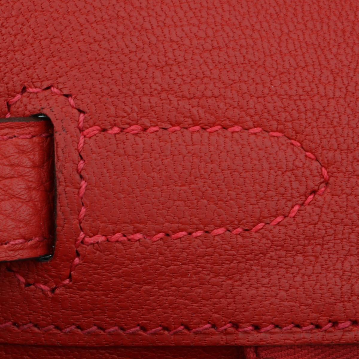 Hermès Birkin Bag 30cm Rouge Casaque Togo Leather with Palladium Hardware 2013 For Sale 11