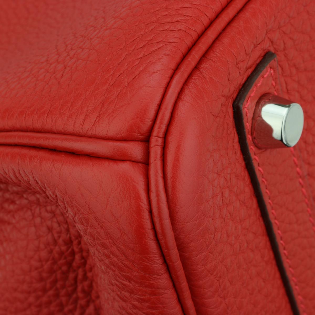 Hermès Birkin Bag 30cm Rouge Casaque Togo Leather with Palladium Hardware 2013 For Sale 2