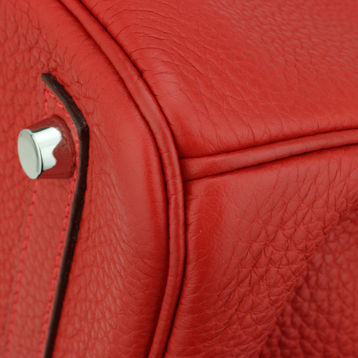Hermès Birkin Bag 30cm Rouge Casaque Togo Leather with Palladium Hardware 2013 For Sale 3