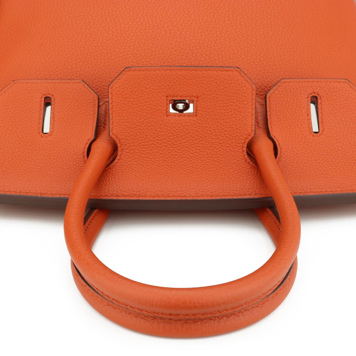 Hermès Birkin Bag 30cm Terre Battue Togo Leather with Palladium Hardware 2016 For Sale 9