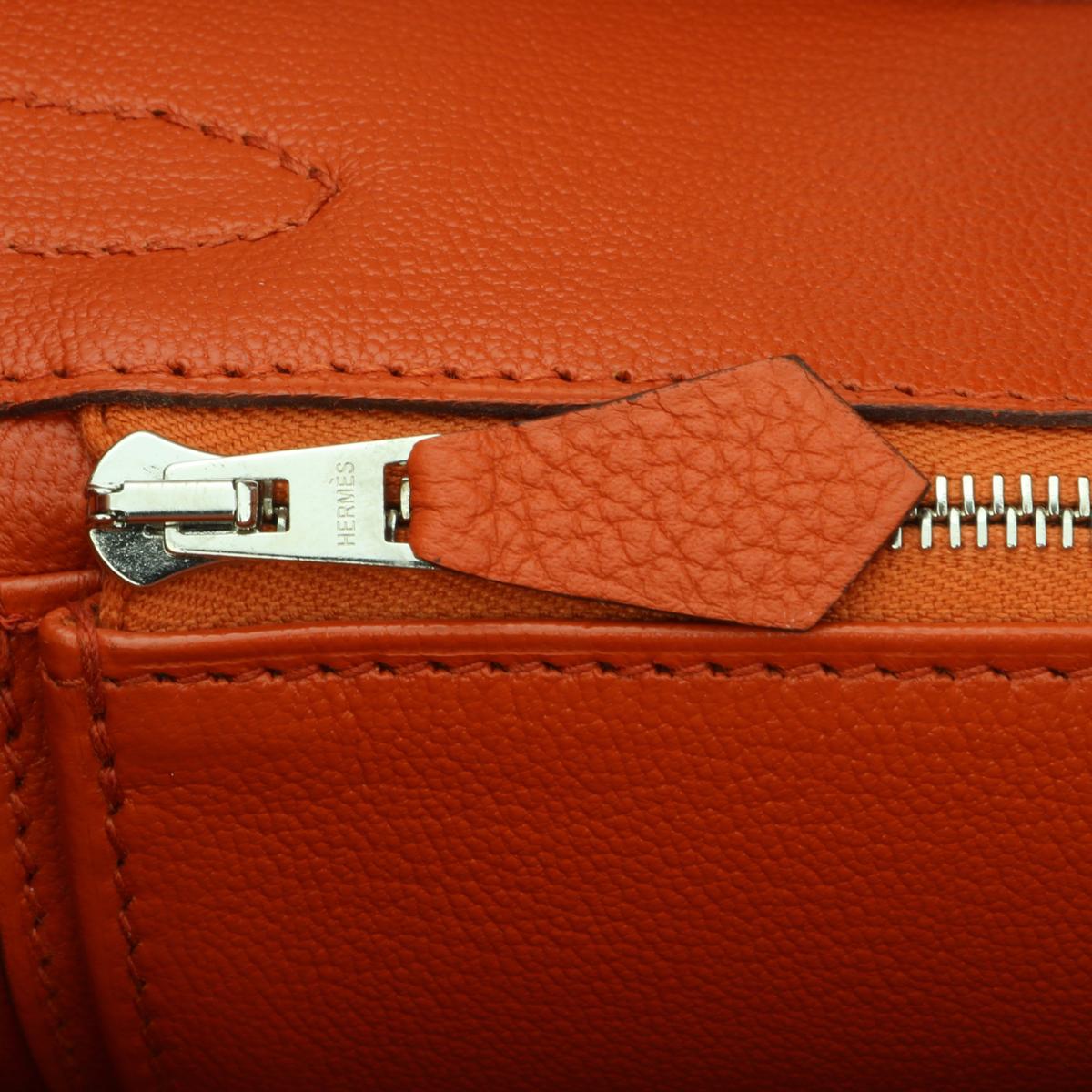 Hermès Birkin Bag 30cm Terre Battue Togo Leather with Palladium Hardware 2016 For Sale 12