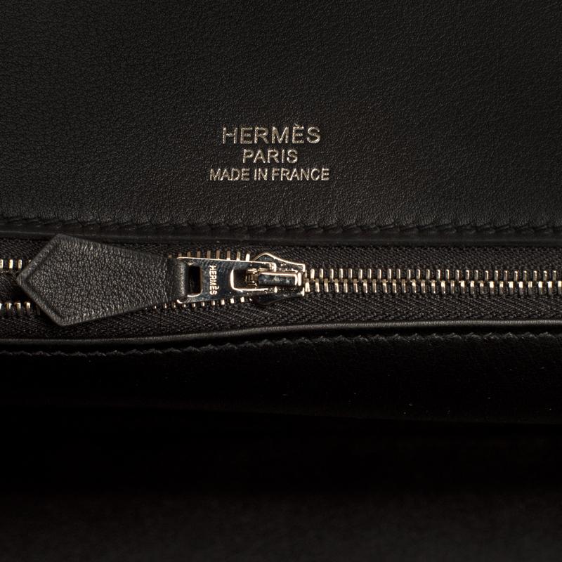 Women's or Men's Hermes Birkin Bag 35 De Camp Dechainee Toile Black Veau Swift Palladium Hardware
