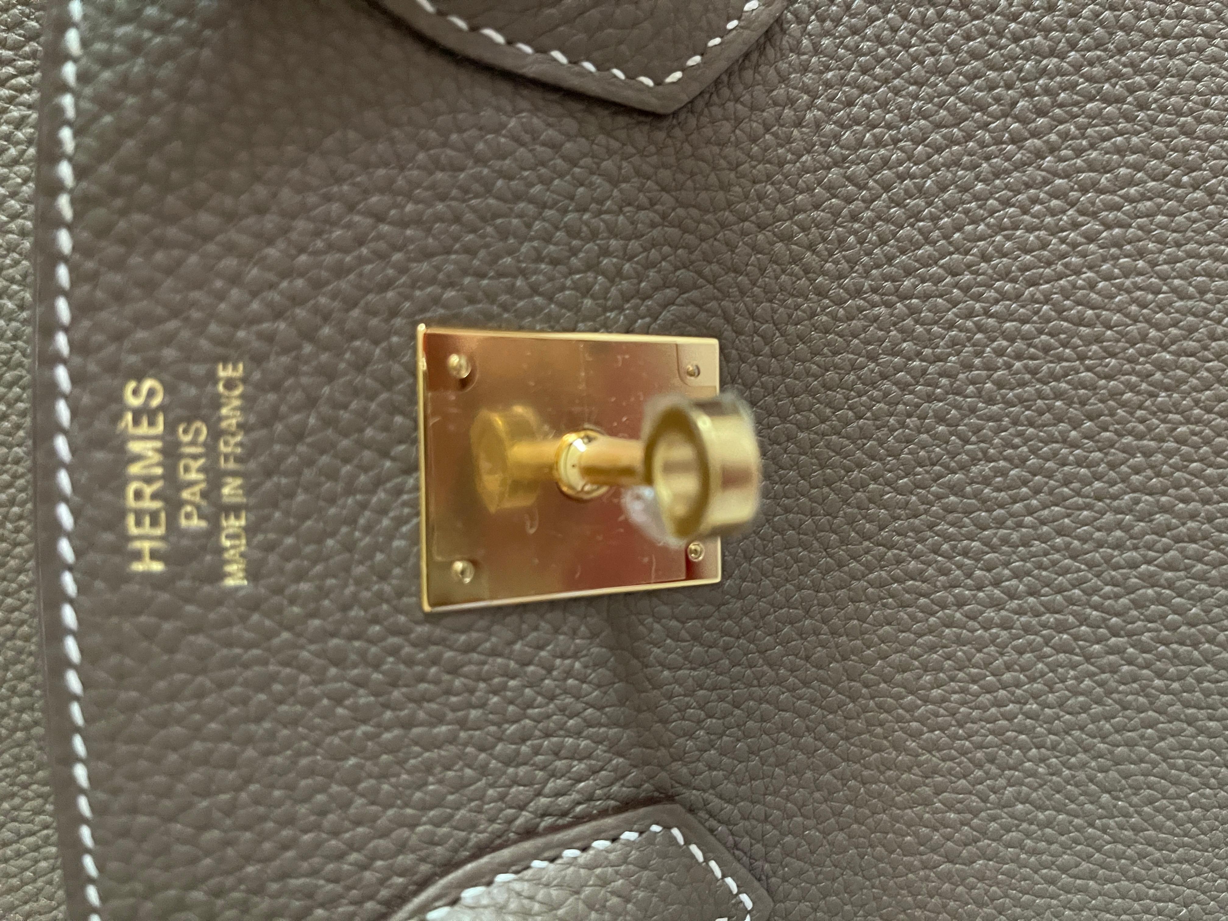 Women's or Men's Hermes Birkin Bag 35 Etoupe Togo Gold Hardware - 2021 Z