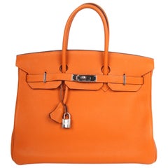 Hermes Birkin Bag 35 Togo Potiron - silvertone hardware