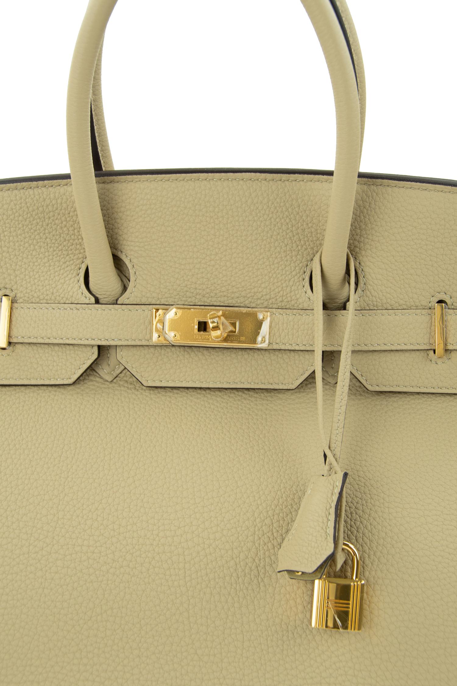 Women's or Men's Hermes Birkin Bag 35cm Argile Togo GHW For Sale
