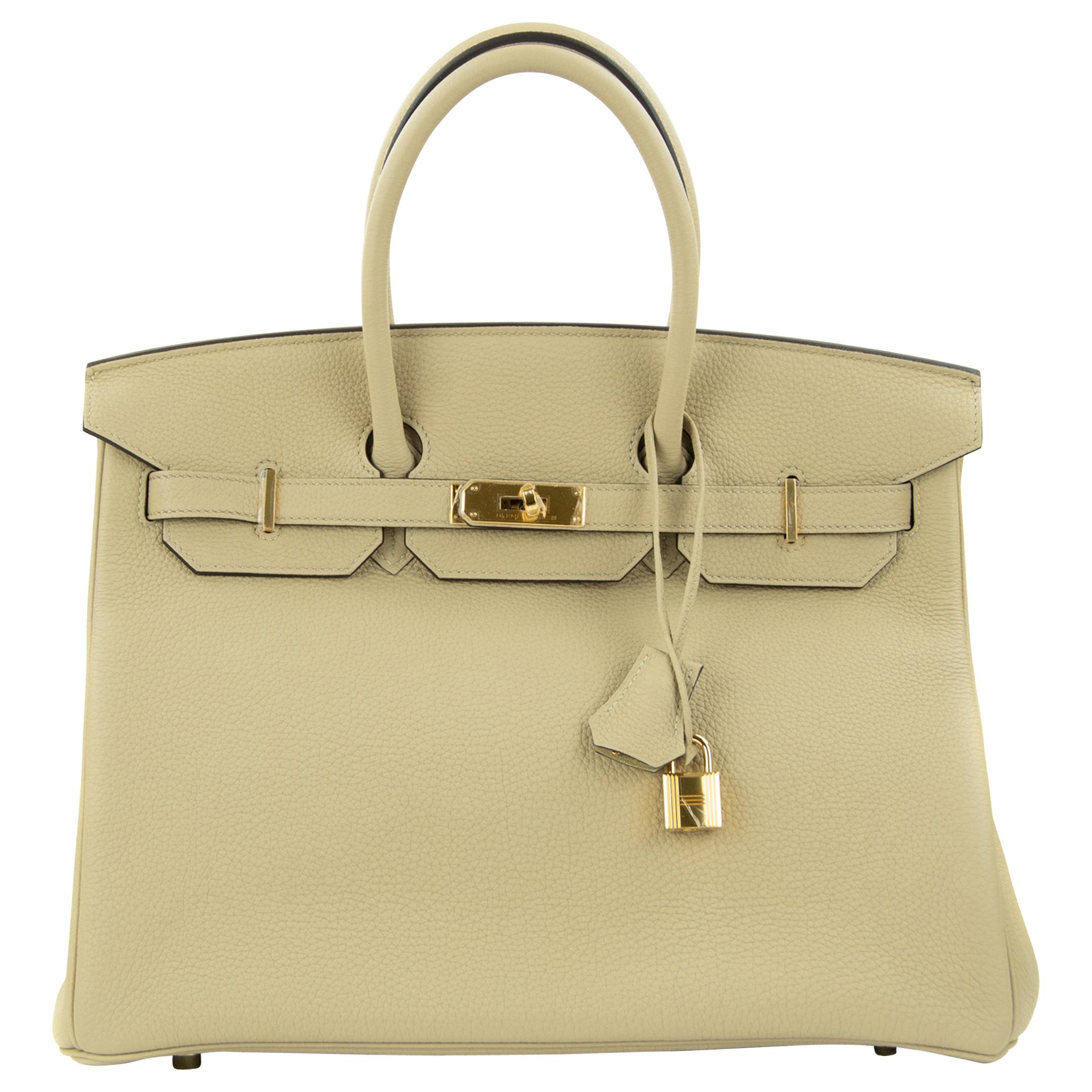 Hermes Birkin Bag 35cm Argile Togo GHW For Sale