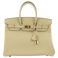 Hermes Birkin Bag 35cm Argile Togo GHW