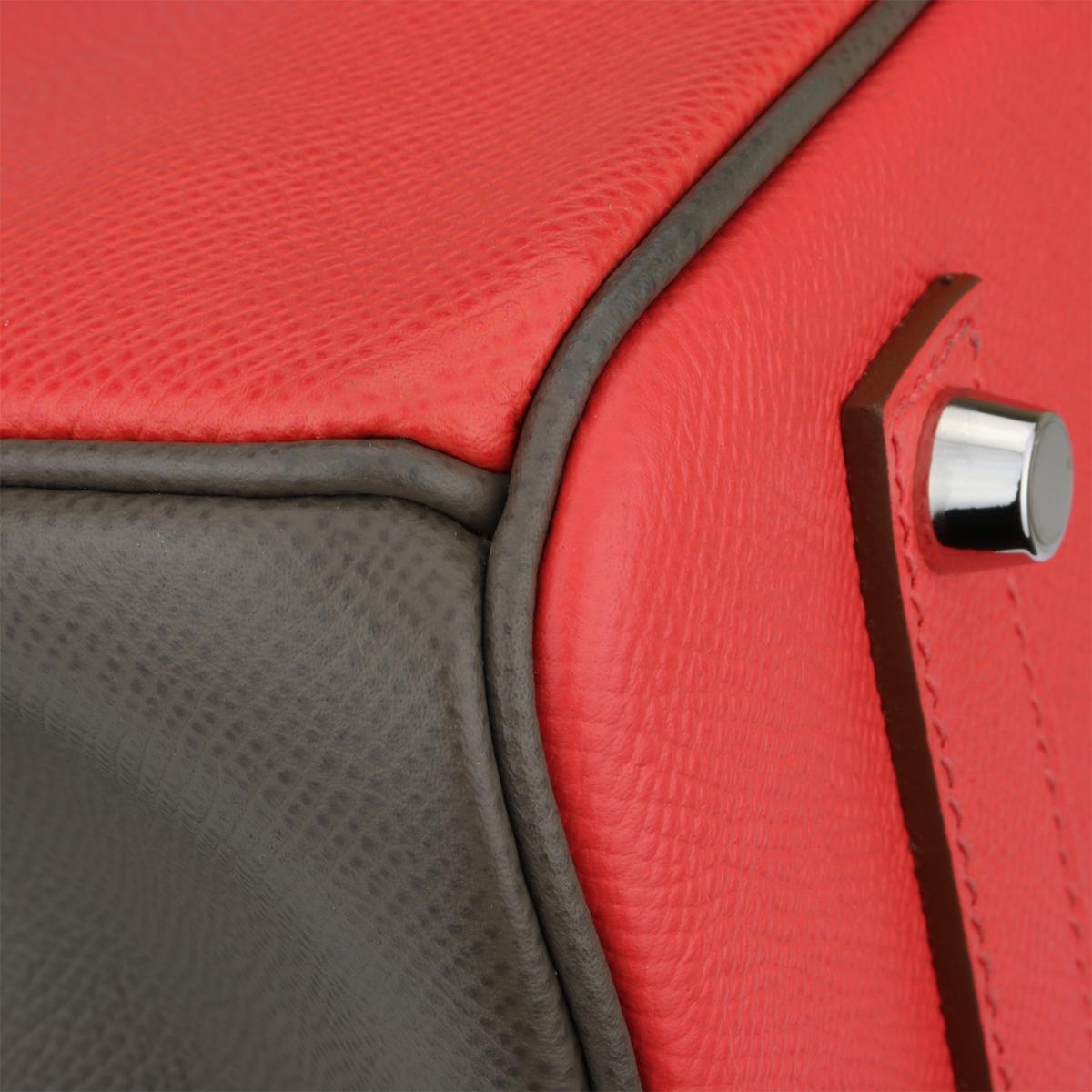 Hermès Birkin Bag 35cm Bag HSS Rouge Pivoine/ Etain Epsom w/Brushed PHW 2012 3