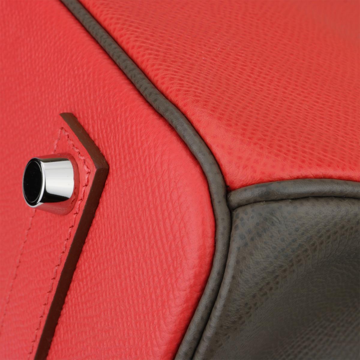 Hermès Birkin Bag 35cm Bag HSS Rouge Pivoine/ Etain Epsom w/Brushed PHW 2012 4