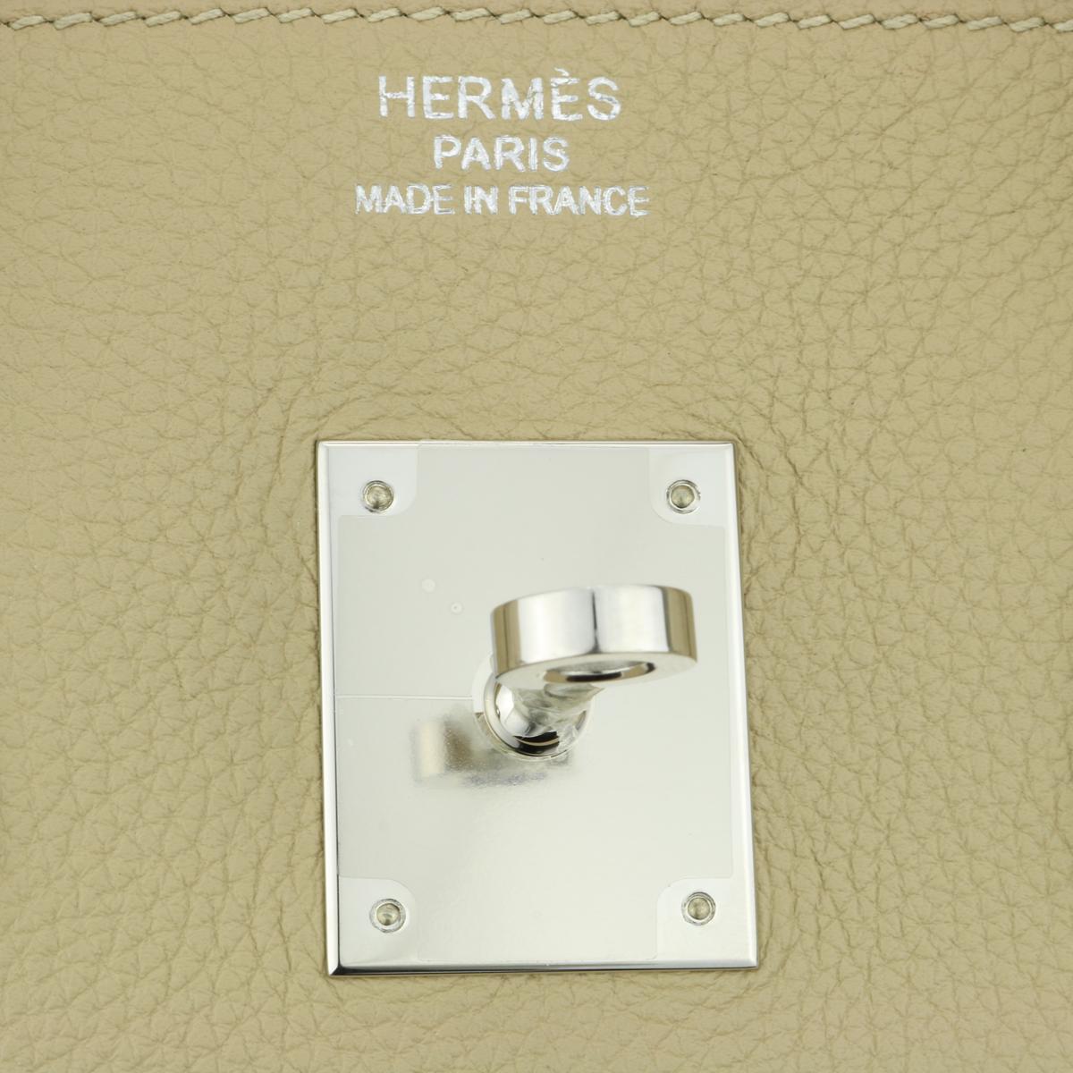 Hermès Birkin Bag 35cm Tasche Trench Togo Leder mit Palladium Hardware Stempel X 6