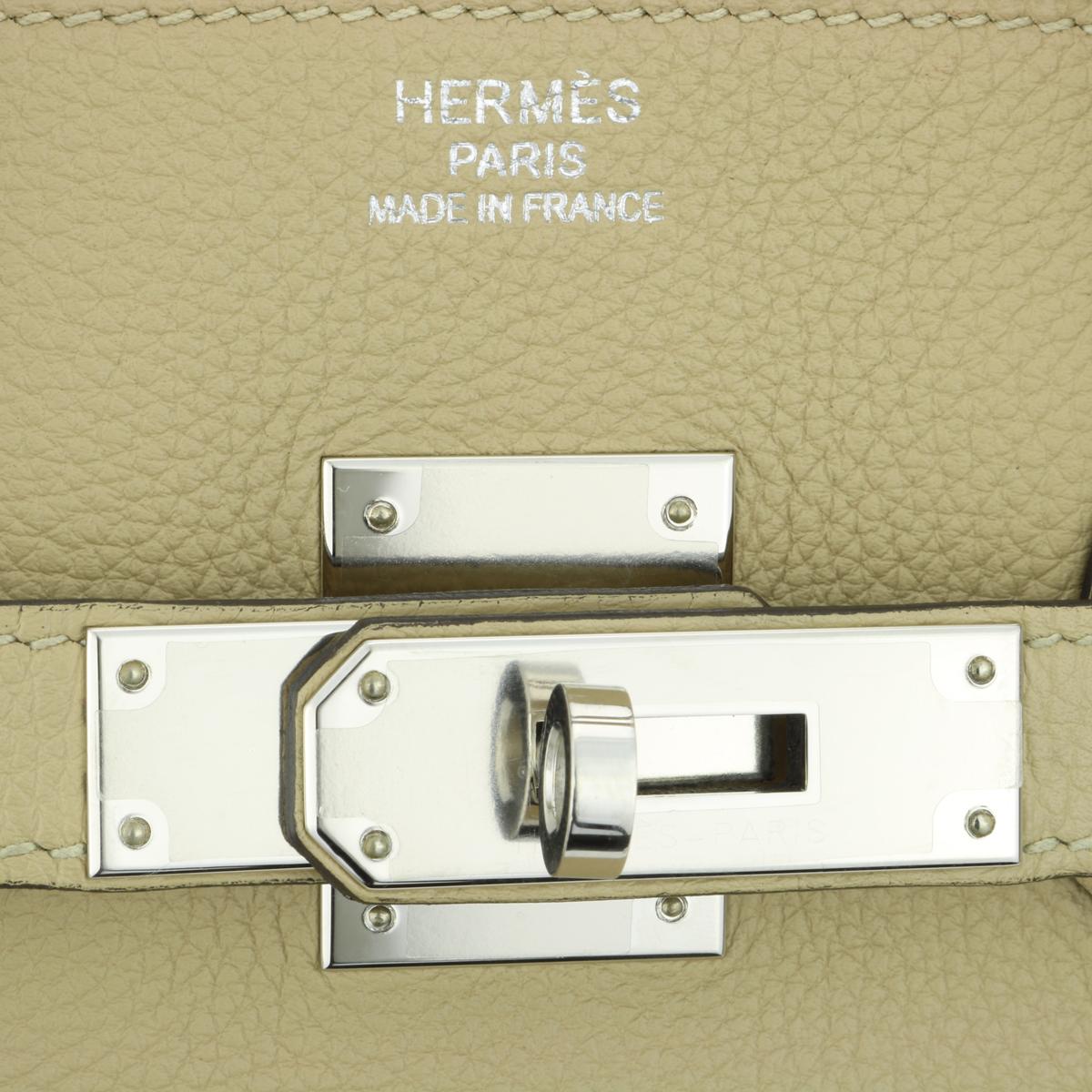 Hermès Birkin Bag 35cm Tasche Trench Togo Leder mit Palladium Hardware Stempel X 7