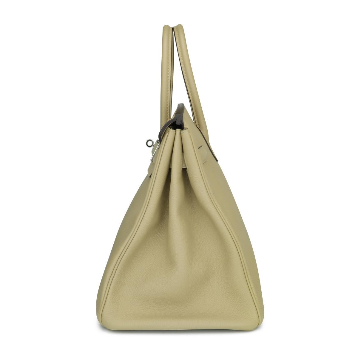Hermès Birkin Bag 35cm Tasche Trench Togo Leder mit Palladium Hardware Stempel X für Damen oder Herren