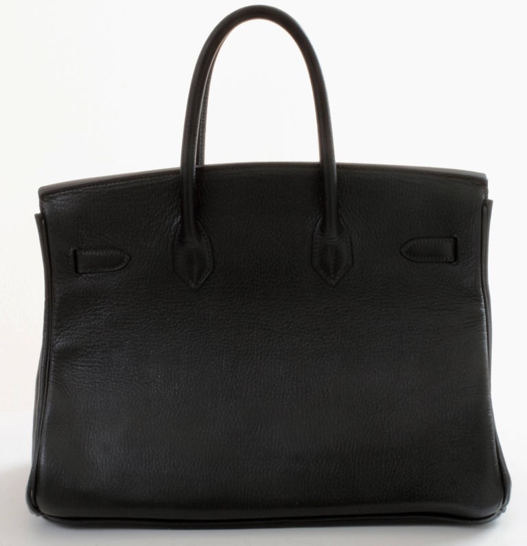 Hermes Birkin Bag 35cm Vintage Black Ardennes Leather 90s at 1stDibs ...