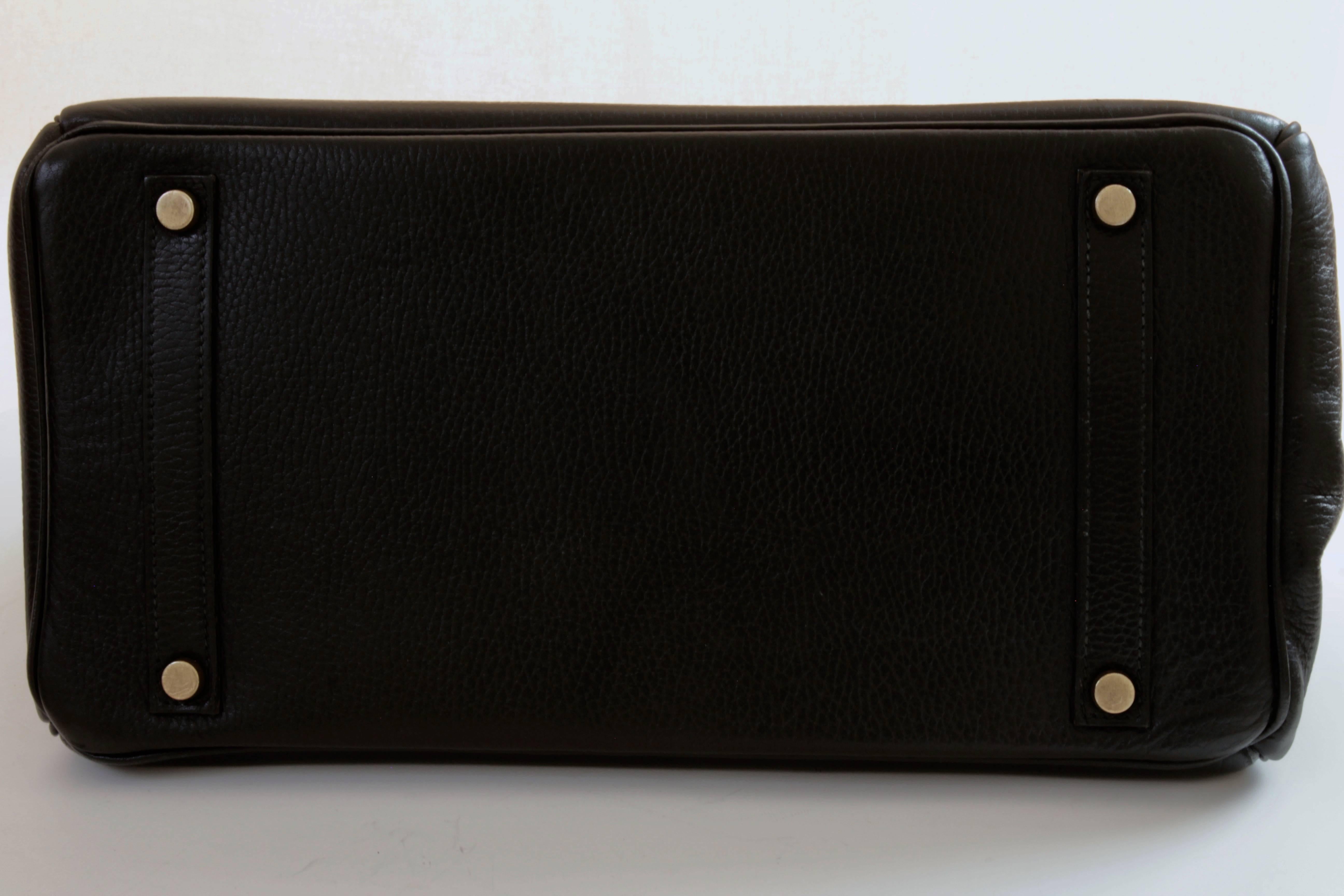 Hermes Birkin Bag 35cm Vintage Black Ardennes Leather 90s  1