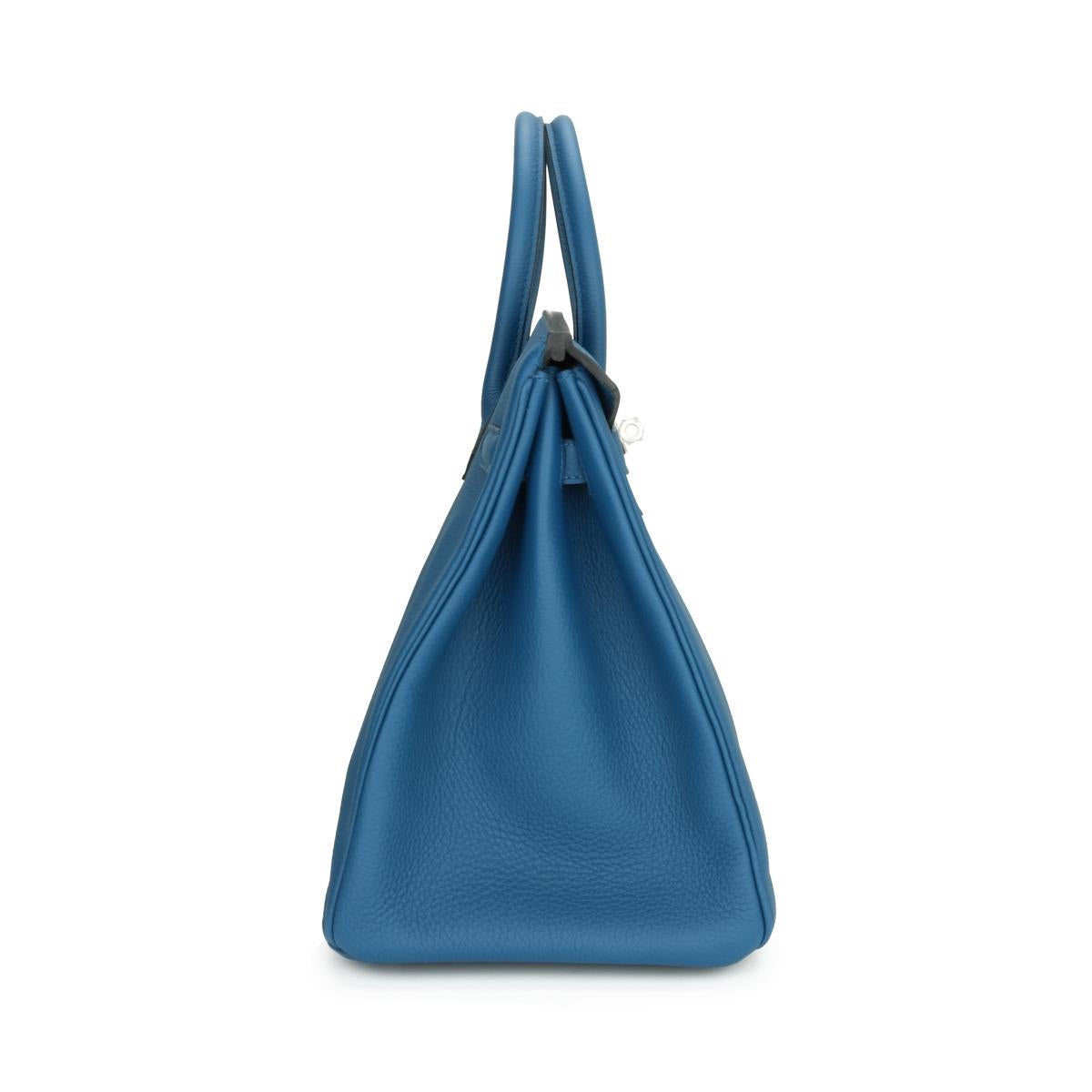 Blue Hermès Birkin Bag 35cm Bleu de Galice Togo Leather w/PHW 2013