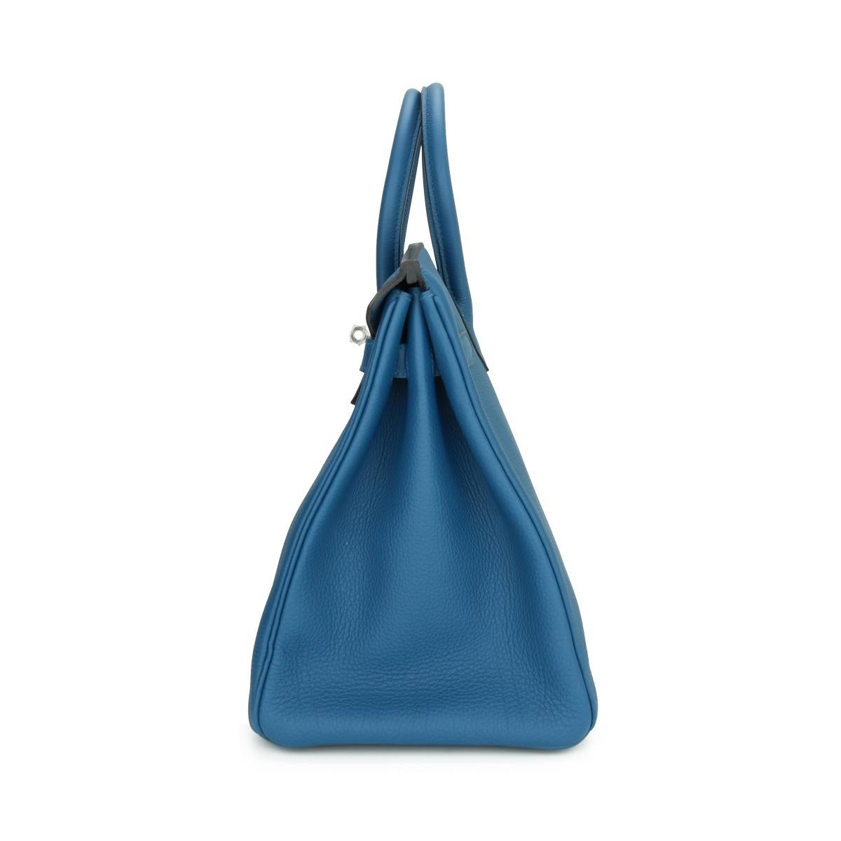 Hermès Birkin Bag 35cm Bleu de Galice Togo Leather w/PHW 2013 In New Condition In Huddersfield, GB
