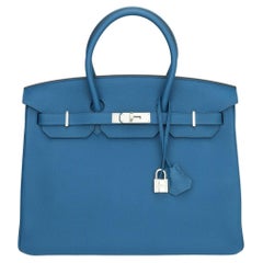Hermès Birkin Bag 35cm Bleu de Galice Togo Leather w/PHW 2013