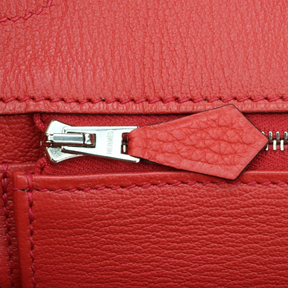 Hermès Birkin Bag 35cm Bougainvillier Taurillon Clemence Leather w/PHW 2017 For Sale 11