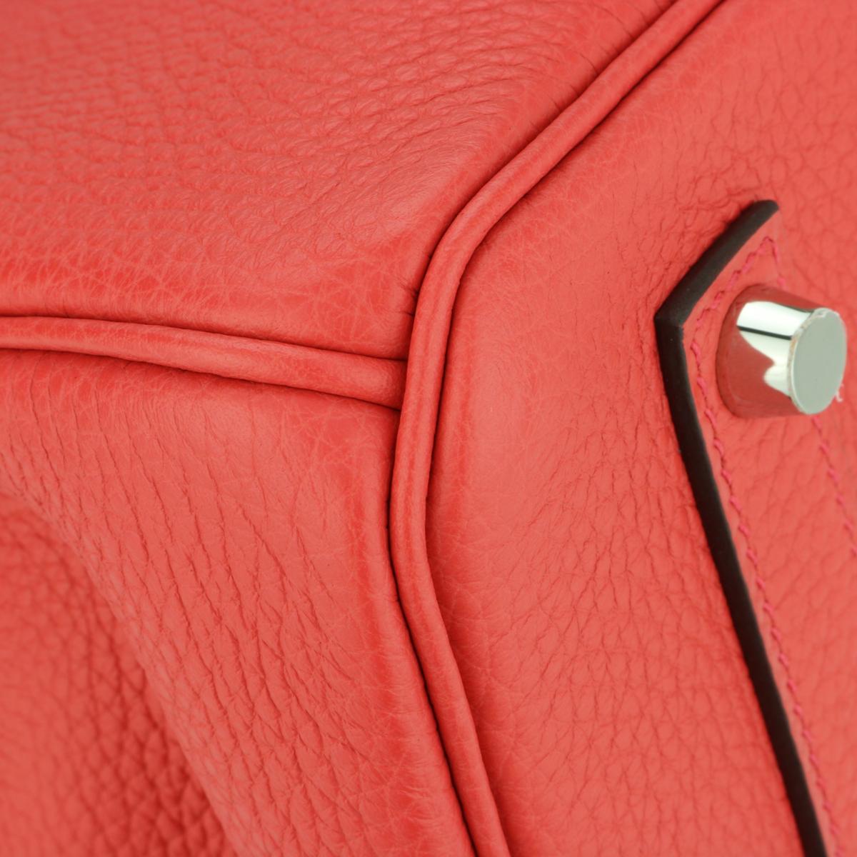 Hermès Birkin Bag 35cm Bougainvillier Taurillon Clemence Leather w/PHW 2017 For Sale 2