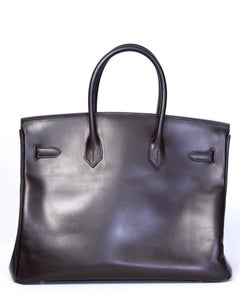 Hermes Birkin Bag 35cm Brown box Leather Togo Gold Hardware 2005