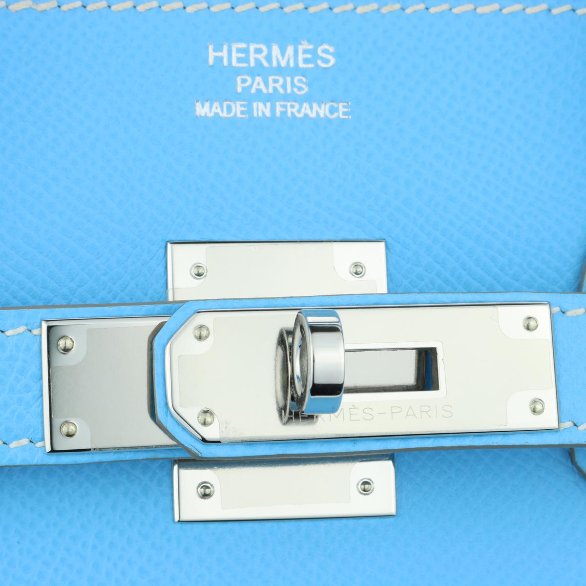 Hermès Birkin Bag 35cm Candy Collection Blue Celeste/Mykonos Epsom w/PHW 2012 4