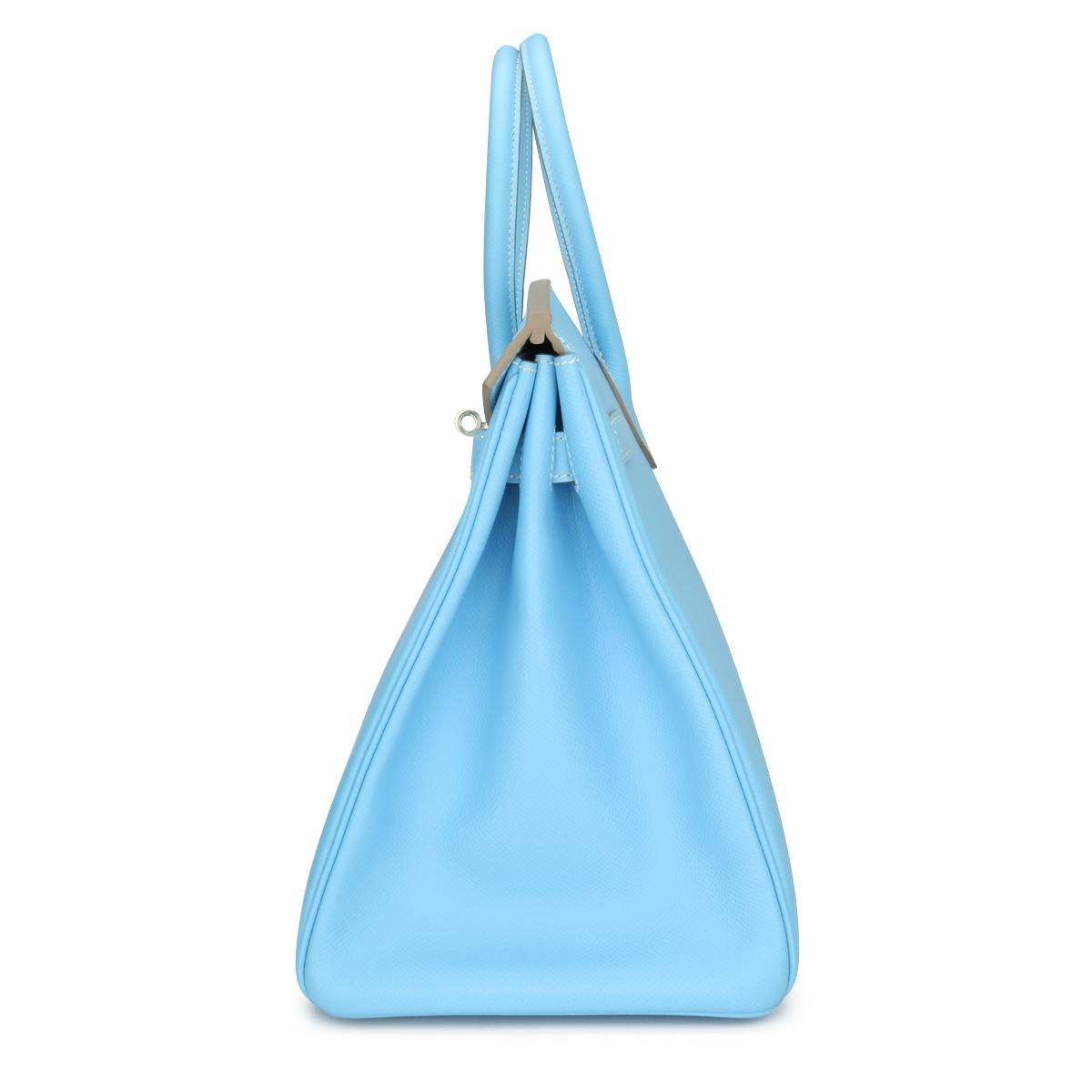 Hermès Birkin Bag 35cm Candy Collection Blue Celeste/Mykonos Epsom w ...