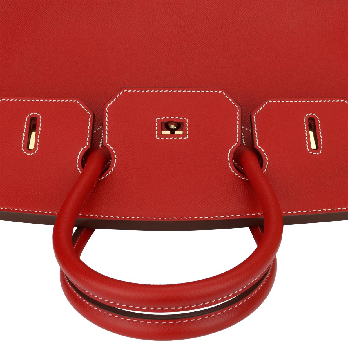 Hermès Birkin Bag 35cm Candy Rouge Casaque/Bleu Thalassa Epsom w/GHW_2012 6