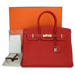 Hermès Birkin Bag 35cm Candy Rouge Casaque/Bleu Thalassa Epsom w/GHW_2012